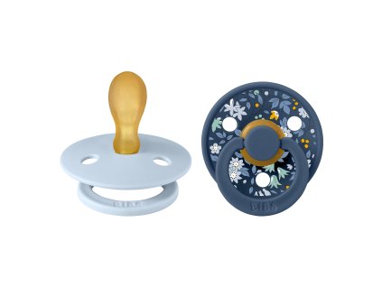 BIBS x Liberty Colour symetricke cumliky z prirodneho kaucuku 2ks velkost 2 BabyBlue SteelBlue 222112102 5713795256136