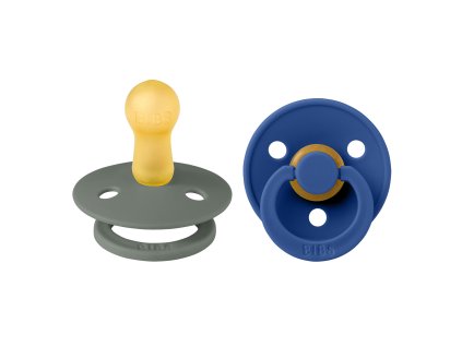 BIBS Colour okruhle cumliky z prirodneho kaucuku 2ks velkost 2 Pine Cornflower 120434 5713795252718