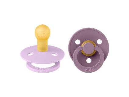 BIBS Colour okruhle cumliky z prirodneho kaucuku 2ks velkost 1 VioletSky Mauve 110430 5713795252626