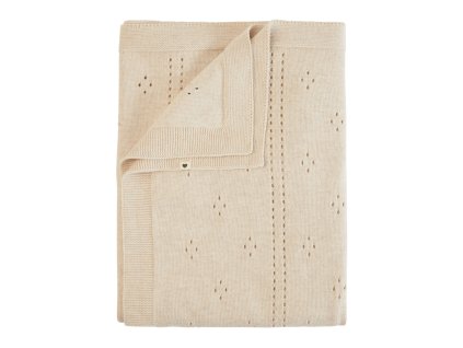 Bibs pletena dierkovana deka z BIO bavlny Ivory 9416216 5713795242177