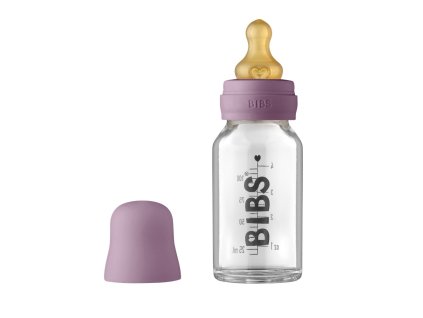 BIBS Baby Bottle sklenena flasa 110ml Mauve