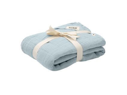 BIBS muselinova zavinovacka z BIO bavlny BabyBlue 9401231 5713795242122