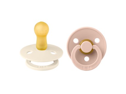 BIBS Colour cumliky z prirodneho kaucuku 2ks Ivory Blush velkost 2