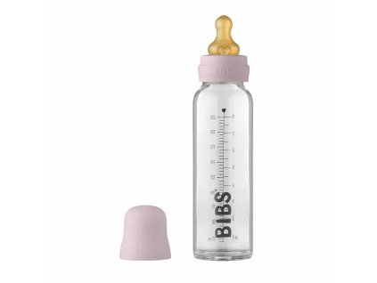 BIBS Baby Bottle sklenena flasa 225ml DuskyLilac