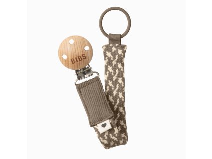 BIBS Paci Braid klip na cumlik DarkOak Vanilla 9401106 5713795220816
