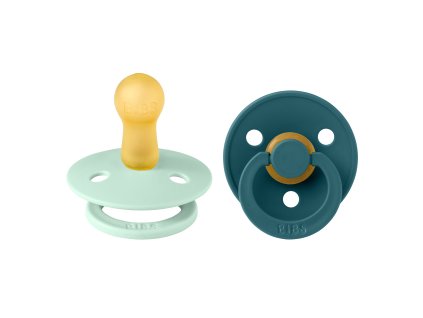 BIBS Colour cumliky z prirodneho kaucuku 2ks Nordic Mint Forest Lake velkost 2