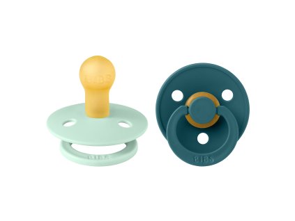 BIBS Colour cumliky z prirodneho kaucuku 2ks Nordic Mint Forest Lake velkost 1