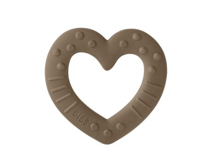 BIBS Baby Bitie Hryzatko Kousatko Heart Peach DarkOak