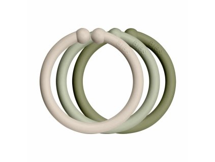 BIBS LOOPS KRUZKY Vanilla Sage Olive