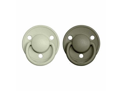 BIBS De Lux cumliky z prirodneho kaucuku 2ks SageHunterGreen