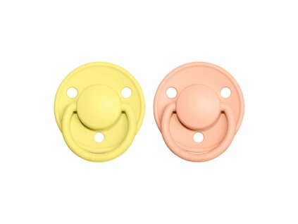 BIBS De Lux cumliky z prirodneho kaucuku 2ks SunshinePeachSunset