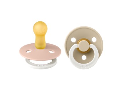BIBS Colour cumliky z prirodneho kaucuku 2ks Nocny Blush Vanilla velkost 2
