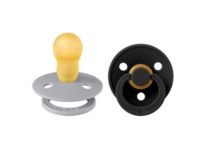 BIBS Colour cumliky z prirodneho kaucuku 2ks Cloud Black velkost 3