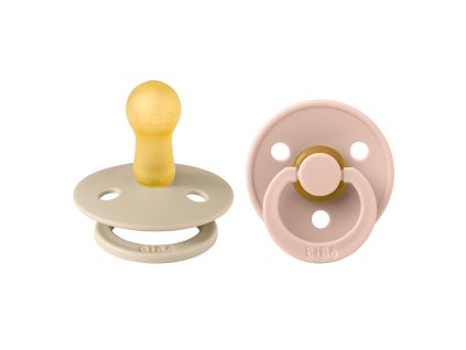 BIBS Colour cumliky z prirodneho kaucuku 2ks Vanilla Blush velkost 2