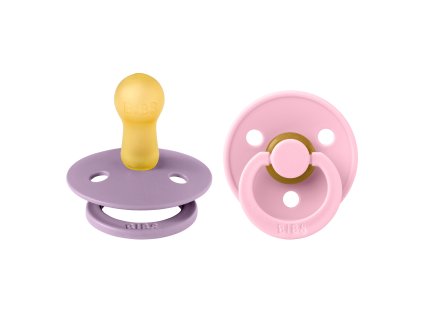 BIBS Colour cumliky z prirodneho kaucuku 2ks Lavender Baby Pink velkost 2