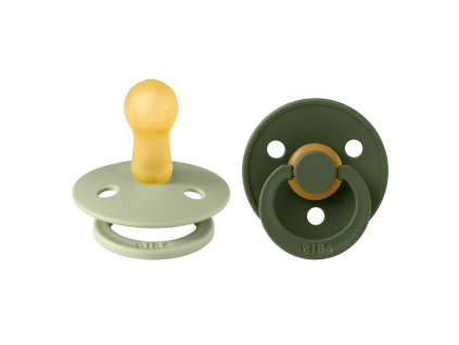 BIBS Colour cumliky z prirodneho kaucuku 2ks Sage Hunter Green velkost 2