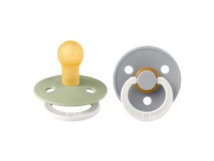 BIBS Colour cumliky z prirodneho kaucuku 2ks Nocny Sage Cloud velkost 1