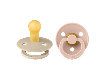 BIBS Colour cumliky z prirodneho kaucuku 2ks Vanilla Blush velkost 1