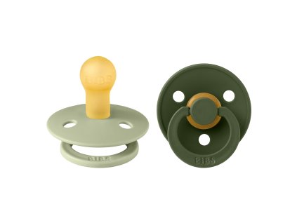BIBS Colour cumliky z prirodneho kaucuku 2ks Sage Hunter Green velkost 1