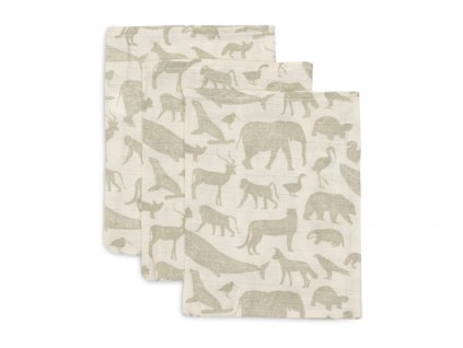 Žinky 3 ks Animals Olive Green