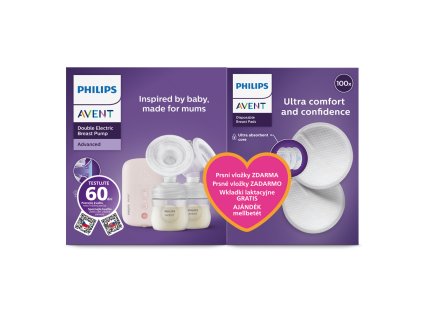 Philips AVENT Odsávačka materského mlieka elektrická DUO SCF397/31+Darček