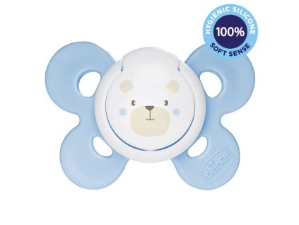 CHICCO Cumlík Physio Comfort silikónový 2-6m chlapec - macko 1 ks (Varianta CHICCO Cumlík Physio Comfort silikónový 2-6m chlapec - macko 1 ks)