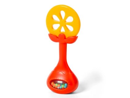 BABYONO Hryzačka edukačná s hrkálkou pomaranč (Varianta BABYONO Hryzačka edukačná s hrkálkou pomaranč)