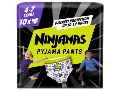 NINJAMAS Nohavičky plienkové Pyjama Pants Kosmické lode, 10 ks, 7 rokov, 17kg-30kg (Varianta NINJAMAS Nohavičky plienkové Pyjama Pants Kosmické lode, 10 ks, 7 rokov, 17kg-30kg)