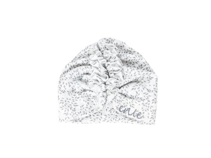 ENIE BABY Čiapka detská turban Grey Leaves Uni 12-16m (Varianta ENIE BABY Čiapka detská turban Grey Leaves Uni 12-16m)