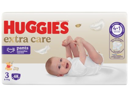 HUGGIES® Nohavičky plienkové jednorazové 3 Extra Care Pants (6-11kg) 48 ks (Varianta HUGGIES® Nohavičky plienkové jednorazové 3 Extra Care Pants (6-11kg) 48 ks)
