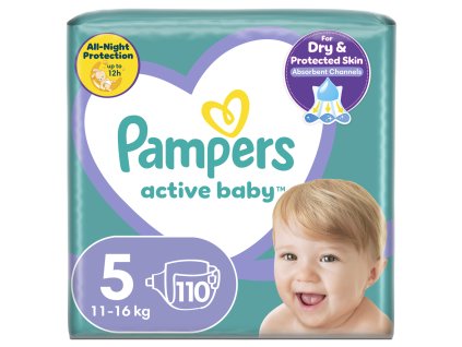 PAMPERS Active Baby Plienky jednorazové 5 (11-16 kg) 110 ks (Varianta PAMPERS Active Baby Plienky jednorazové 5 (11-16 kg) 110 ks)