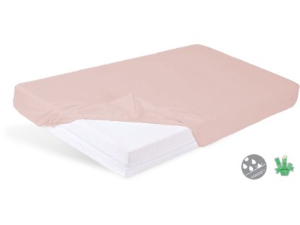 BABYMATEX Plachta nepremokavá s gumičkou Bamboo 70x140 cm ružová (Varianta BABYMATEX Plachta nepremokavá s gumičkou Bamboo 70x140 cm ružová)