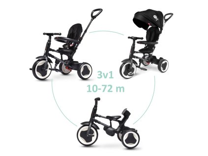 QPLAY Trojkolka Rito eva Black, vek 10-72 mesiacov (Varianta QPLAY Trojkolka Rito eva Black, vek 10-72 mesiacov)