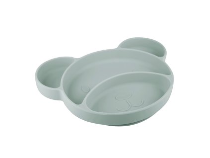 CANPOL BABIES Tanier silikónový delený s prísavkou Macko - zelený (Varianta CANPOL BABIES Tanier silikónový delený s prísavkou Macko - zelený)