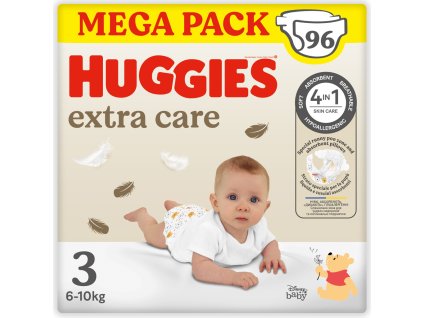 HUGGIES® Plienky jednorazové Extra Care veľ. 3 (6-10 kg), 96 ks BOX (Varianta HUGGIES® Plienky jednorazové Extra Care veľ. 3 (6-10 kg), 96 ks BOX)
