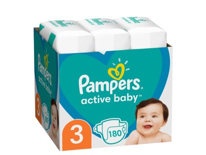 PAMPERS Active Baby plienky 3 (180 ks), 6-10 kg (Varianta PAMPERS Active Baby plienky 3 (180 ks), 6-10 kg)