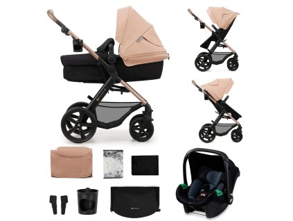 KINDERKRAFT Kočík kombinovaný Moov 2 3v1 Sand Beige - penové kolesá (Varianta KINDERKRAFT Kočík kombinovaný Moov 2 3v1 Sand Beige - penové kolesá)