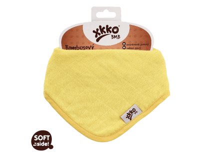 KIKKO Slintáčik/šatka bambusová Colours (1 ks) – lemon (Varianta KIKKO Slintáčik/šatka bambusová Colours (1 ks) – lemon)