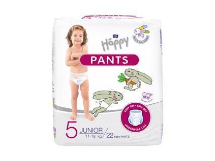 BELLA HAPPY Pants Nohavičky plienkové jednorazové 5 Junior (11-18 kg) 22 ks (Varianta BELLA HAPPY Pants Nohavičky plienkové jednorazové 5 Junior (11-18 kg) 22 ks)