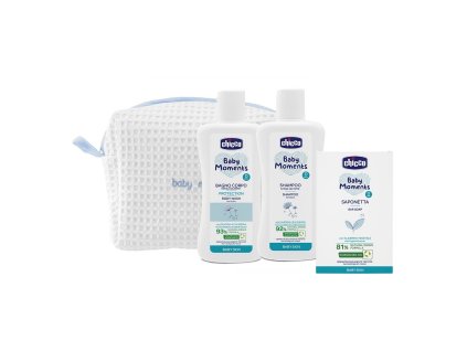 CHICCO Taštička kozmetická na zips Baby Moments modrá (Varianta CHICCO Taštička kozmetická na zips Baby Moments modrá)