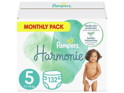 PAMPERS Harmonie Plienky jednorazové 5 (11-16 kg) 132 ks - MESAČNÁ ZÁSOBA (Varianta PAMPERS Harmonie Plienky jednorazové 5 (11-16 kg) 132 ks - MESAČNÁ ZÁSOBA)