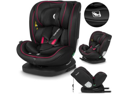 LIONELO Autosedačka Bastiaan i-Size (40-150 cm) Black Red (Varianta LIONELO Autosedačka Bastiaan i-Size (40-150 cm) Black Red)