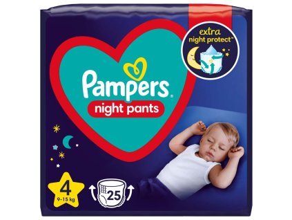 PAMPERS Night Pants Nohavičky plienkové jednorazové 4 (9-15 kg) 25 ks (Varianta PAMPERS Night Pants Nohavičky plienkové jednorazové 4 (9-15 kg) 25 ks)