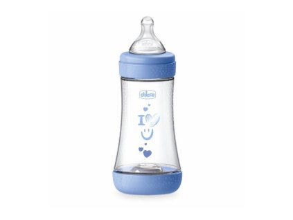 CHICCO Fľaša dojčenská Perfect5 silikón 240ml chlapec (Varianta CHICCO Fľaša dojčenská Perfect5 silikón 240ml chlapec)