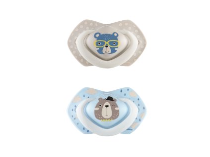 CANPOL BABIES Set symetrických silikónových cumlíkov 18m+ Bonjour Paris modrý (Varianta CANPOL BABIES Set symetrických silikónových cumlíkov 18m+ Bonjour Paris modrý)