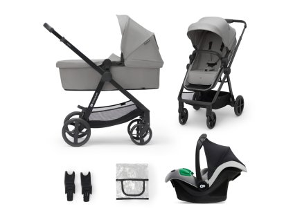 KINDERKRAFT Kočík kombinovaný 3v1 Newly Moonlight grey + Mink PRO (Varianta KINDERKRAFT Kočík kombinovaný 3v1 Newly Moonlight grey + Mink PRO)