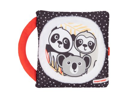 CANPOL BABIES Knižka senzorická zmyslová Panda BabiesBoo