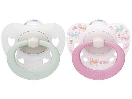 NUK Cumlík Signature 0-6m box dievča 2 ks (Varianta NUK Cumlík Signature 0-6m box dievča 2 ks)