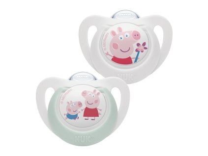 NUK Cumlík silikónový Star Peppa Pig 6-18m. 2 ks