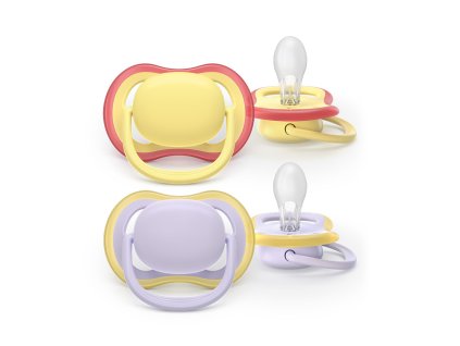 Philips AVENT Cumlík Ultra air fialová/žltá 0-6m dievča 2ks (Varianta Philips AVENT Cumlík Ultra air fialová/žltá 0-6m dievča 2ks)